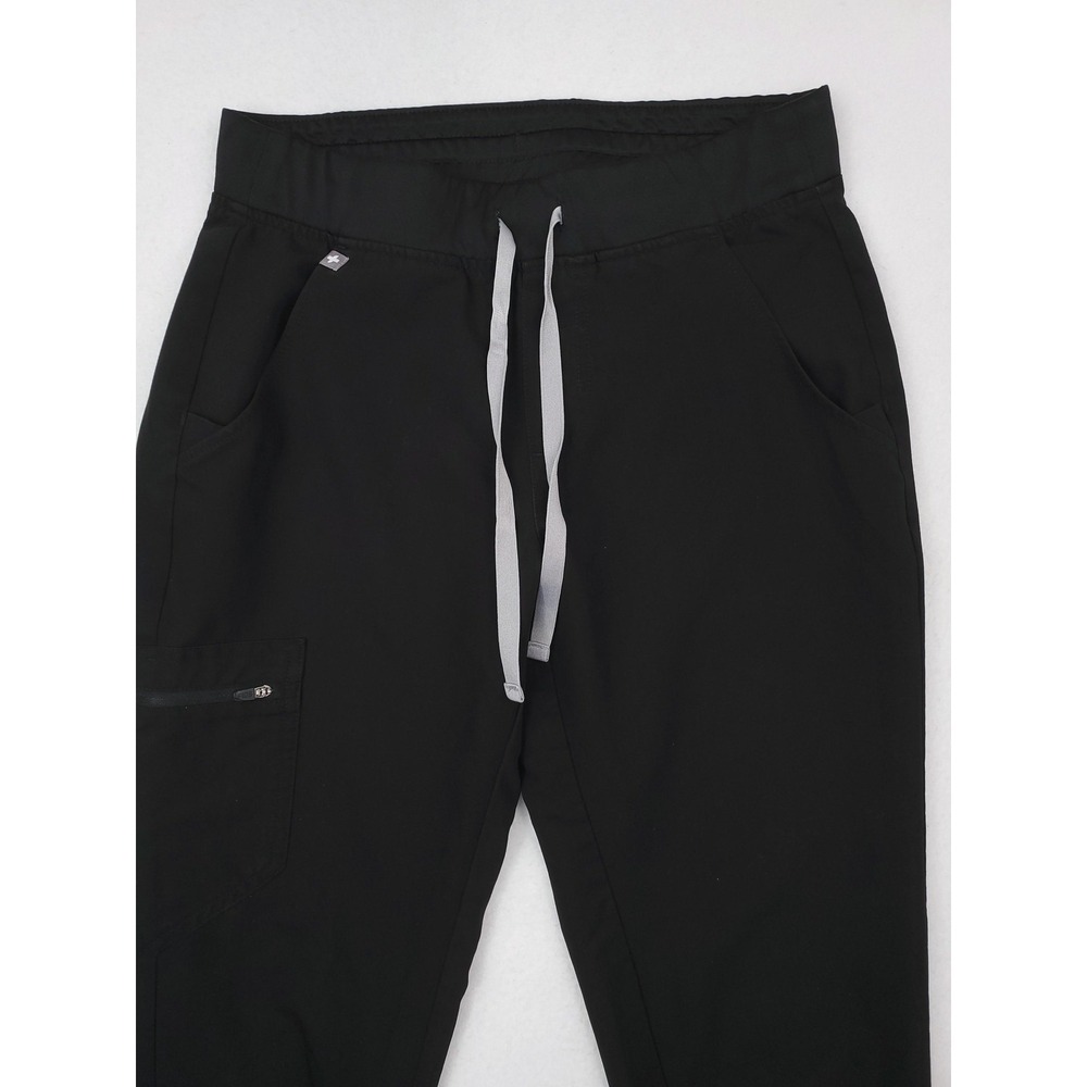 FIGS Zamora Jogger Scrub Pants Womens Small Black Drawstring Pocket Medical - Picture 2 of 13